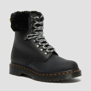 NWT Dr. Martens 1460 Serena Collar Faux Fur Lined Combat Boots size 10